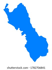 Map of Region Lima on white