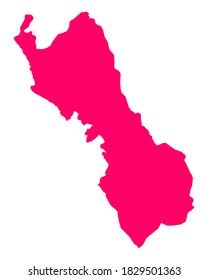 Map of Region Lima on white