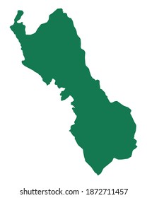 Karte der Region Lima auf Weiß
