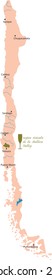 map region of malleco valley of Chile