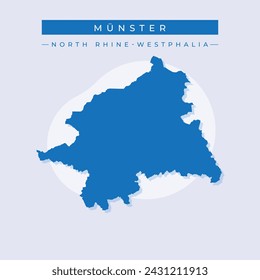 map of Münster is a region in North Rhine-Westphalia state of Germany with borders municipalities