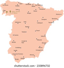 map region of ribeiro in Spain