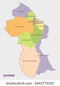 Map of the Regions of Guyana