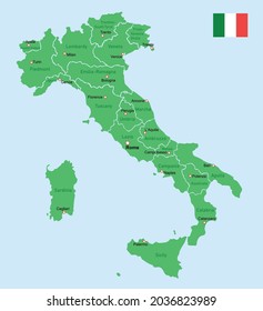 Vektorbild-Karte der Regionen Italiens 