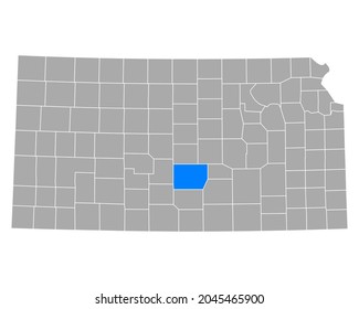 Map of Reno in Kansas on white