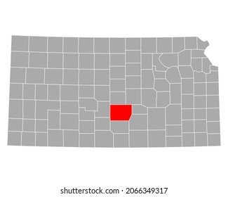 Map of Reno in Kansas on white