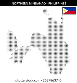 Map representation of Northern Mindanao with dots