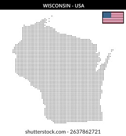 Map representation of Wisconsin using dots