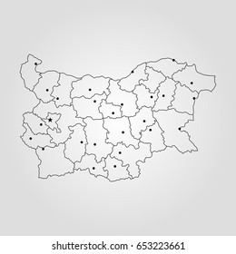 Map of Republic of Bulgaria