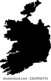 Map of the Republic of Ireland Filled in