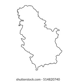 Map of Republic of Serbia