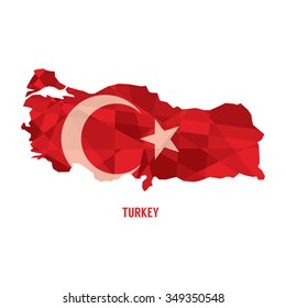 Map of Republic Of Turkey Vector Illustration