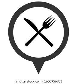 map for restaurant sign vector illustration 