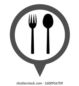 map for restaurant sign vector illustration 