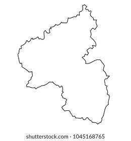 Map of Rheinland-Pfalz  - Germany Vector