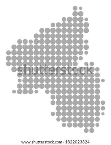 Map of Rhineland-Palatinate as vector illustration