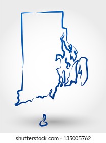 map of rhode island. map concept