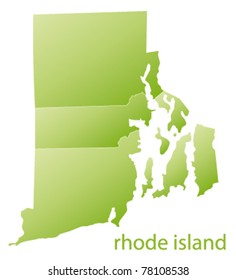 map of rhode island state, usa