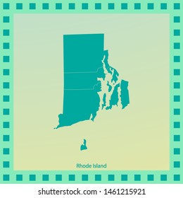 map of Rhode Island . vector illustration