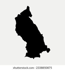 Map of Rhondda Cynon Taf - Wales - United Kingdom region outline silhouette graphic element Illustration template design
