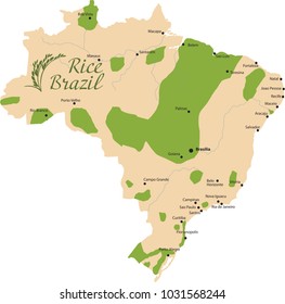 map rice brazil