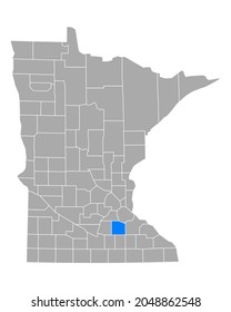 Map of Rice in Minnesota on white
