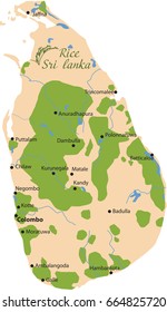 map rice srilanka 