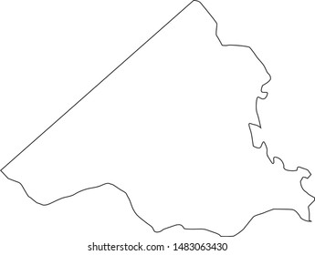 Map of Richmond County in Georgia state in USA