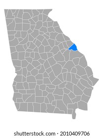 Mapa de Richmond en Georgia en blanco