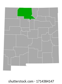 Karte von Rio Arriba in New Mexico auf Weiß
