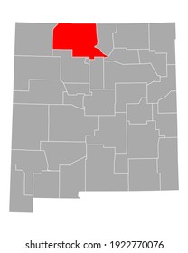 Map of Rio Arriba in New Mexico on white