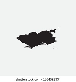 Map of Rio de Janeiro - Brazil graphic element Illustration template design
