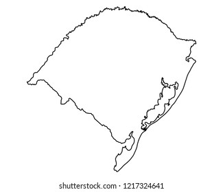 Map of Rio Grande do Sul