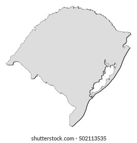 Map - Rio Grande do Sul (Brazil)