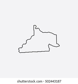 Map of Rio Negro Vector Illustration