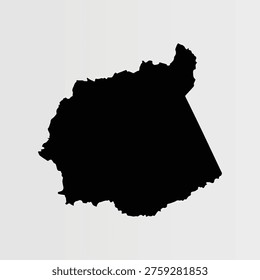 Map of Ritchie County - West Virginia - United States outline silhouette graphic element Illustration template design 
