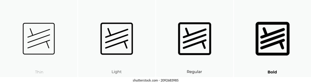 map road two icon. Thin, Light Regular And Bold style design isolated on white background