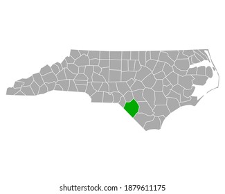 Map of Robeson in North Carolina on white