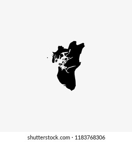 Map of Rogaland - Norway Vector Illustration
