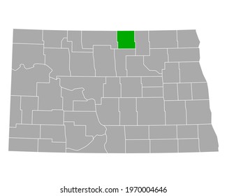 Map of Rolette in North Dakota on white