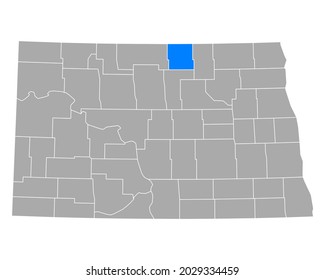 Mapa de Rolette en Dakota del Norte en blanco