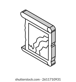 map roll isometric icon vector. map roll sign. isolated symbol illustration