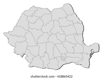 Map - Romania