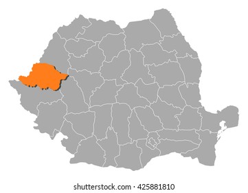 Map - Romania, Arad