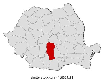 Map - Romania, Arges