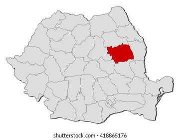 Map - Romania, Bacau