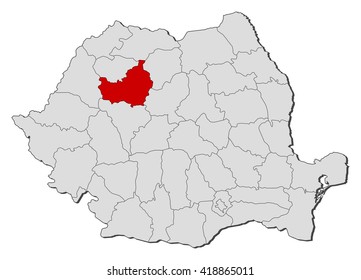 Map - Romania, Cluj