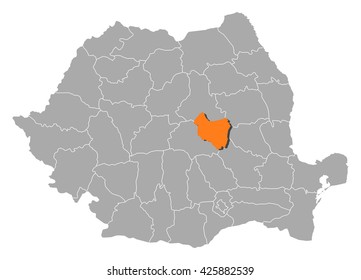 Map - Romania, Covasna