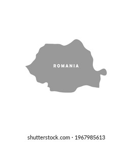 Map of Romania Flat Design Icon Vector