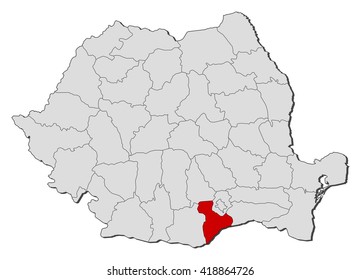 Map - Romania, Giurgiu